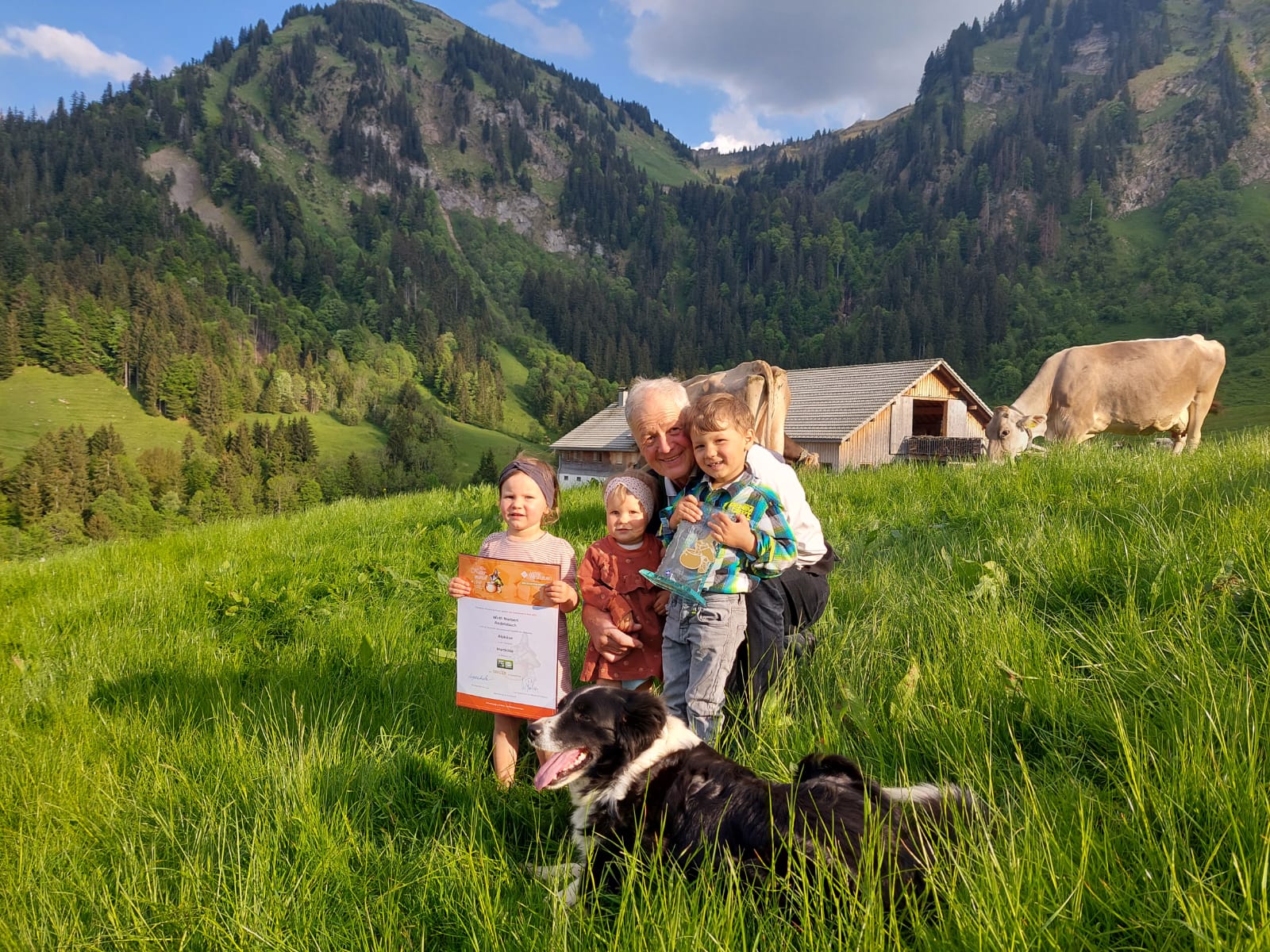 Kasermandl-Auszeichnung auf der Alpe Erles-Finne
